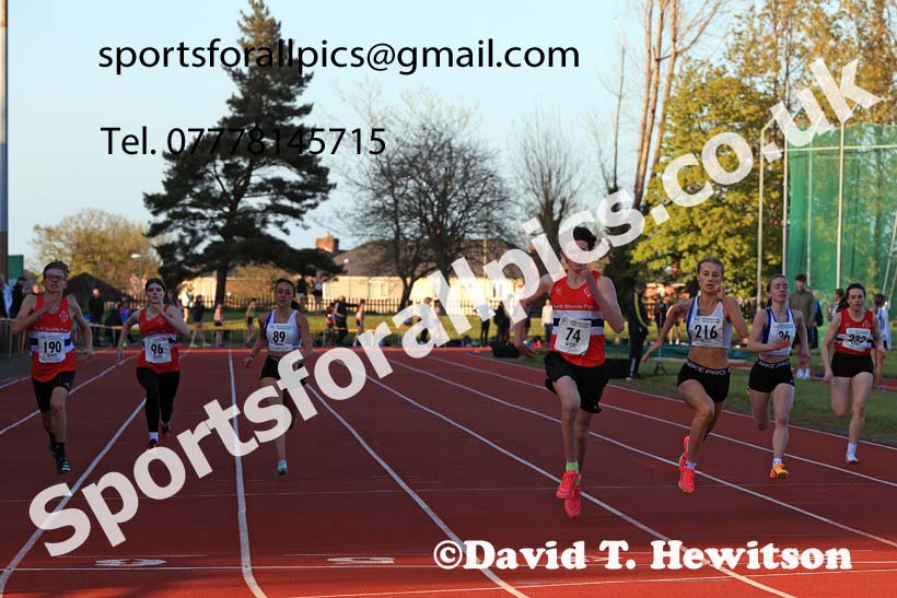 150 metres, 2024 NEGP 1, Monkton Stadium, Jarrow. Photo: David T. Hewitson/Sports for All Pics
